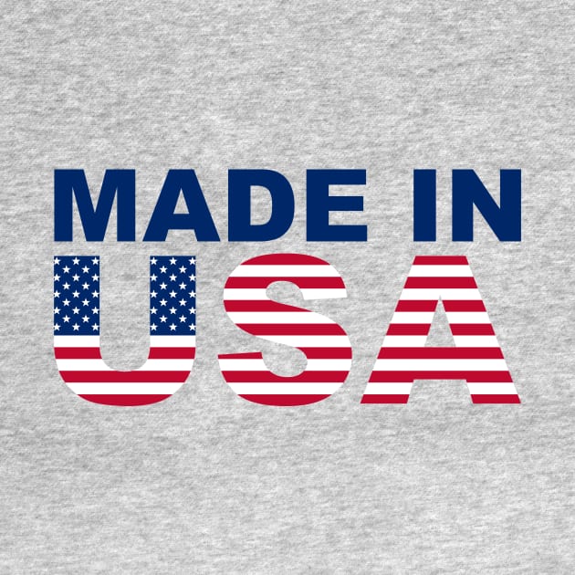 Made in USA text with USA flag by RandomSorcery